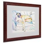 Pat Saunders 'Sleeping Beauty' Matted Framed Art - 16x20 Inches - Wood Frame