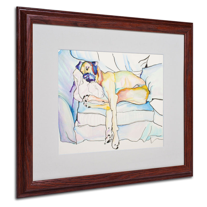 Pat Saunders 'Sleeping Beauty' Matted Framed Art - 16x20 Inches - Wood Frame