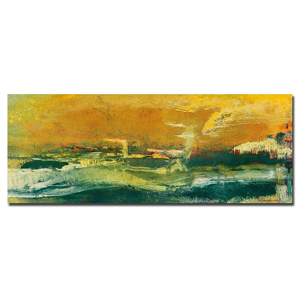 Trademark Fine Art Pat Saunders-White 'Green Edge' Canvas Art