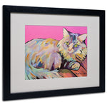 Trademark Fine Art Pat Saunders 'Catatonic' Matted Art Black Frame 16x20 Inches