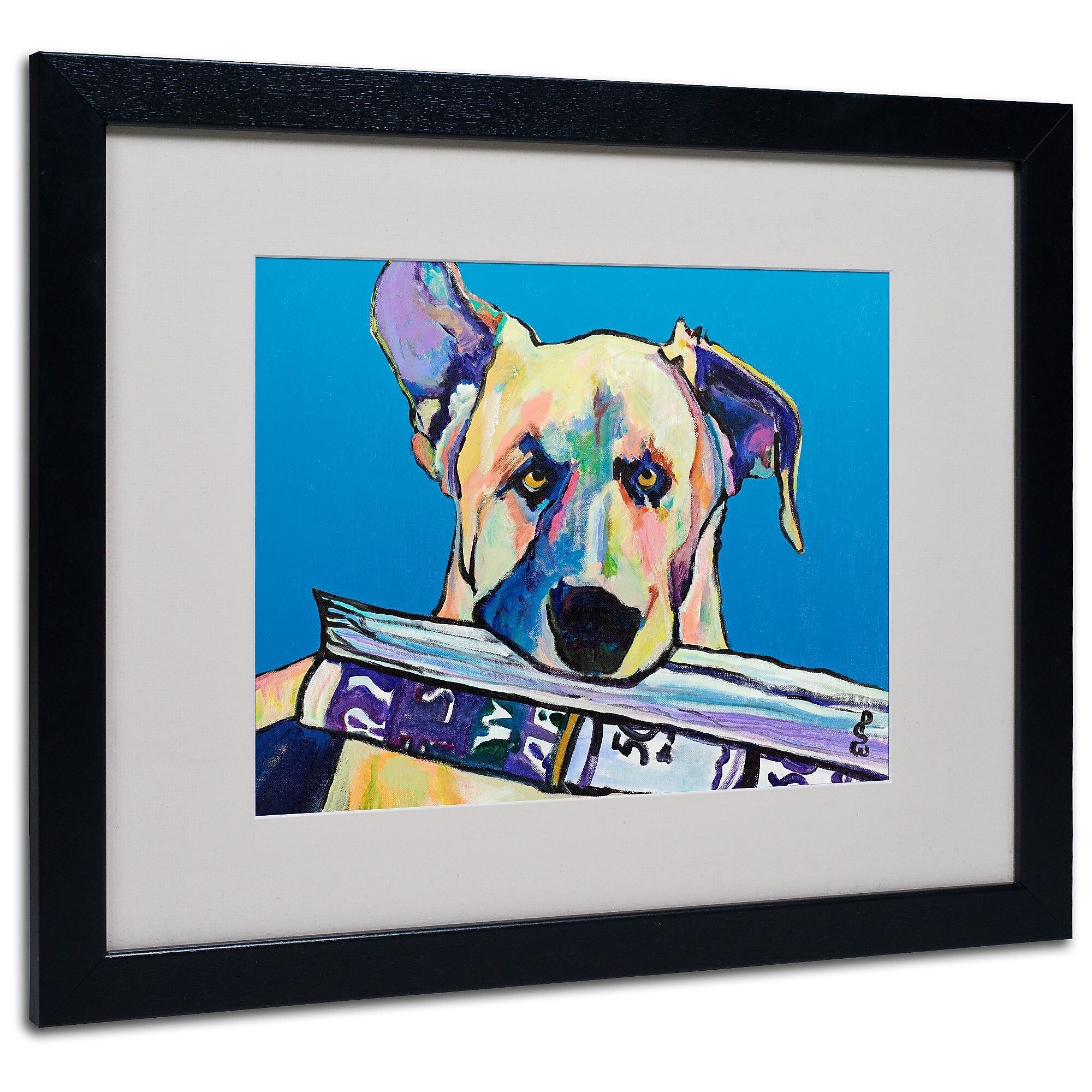 Trademark Fine Art Pat Saunders 'Daily Duty' Matted Art Black Frame 16x20 Inches