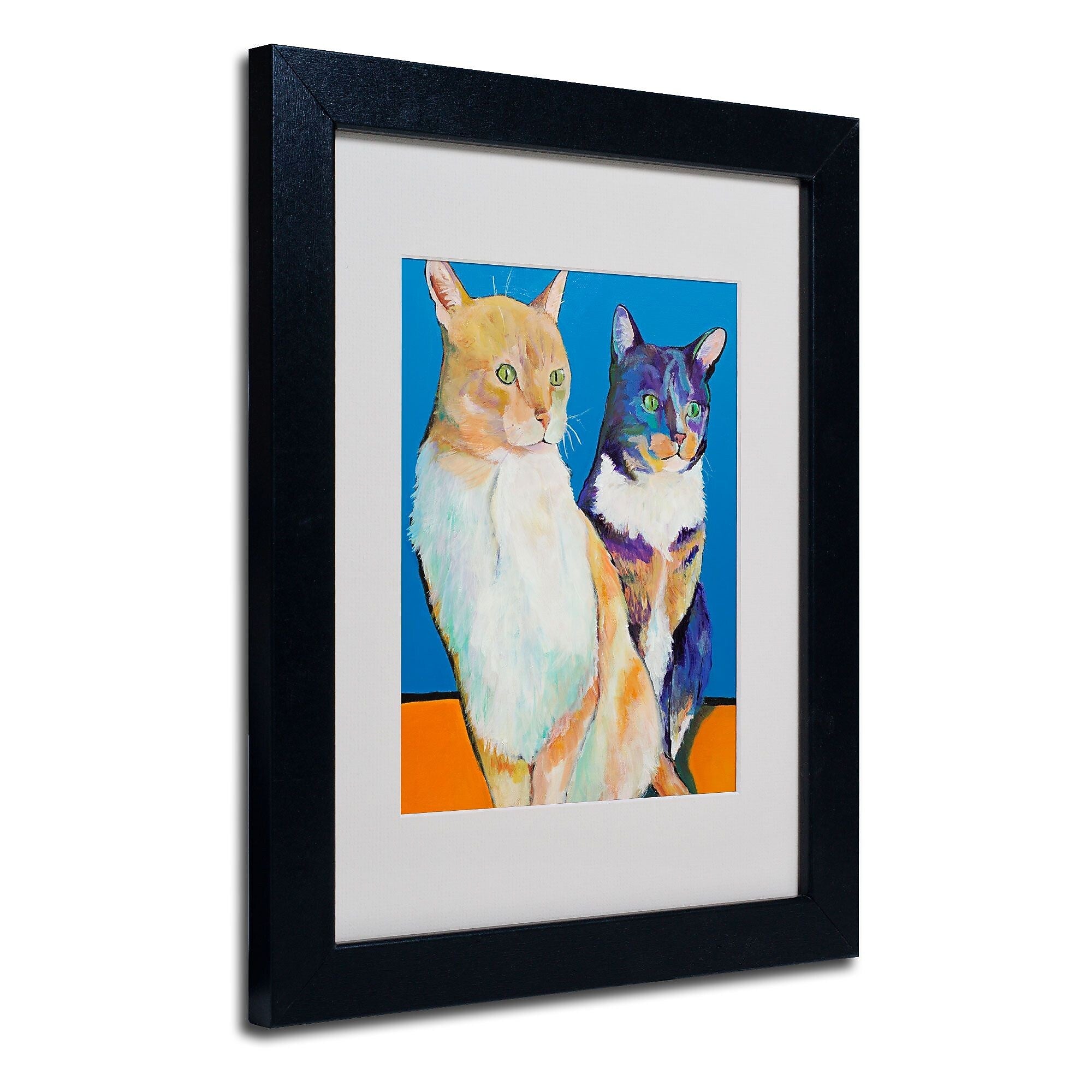 Trademark Fine Art Pat Saunders 'Dos Amores' Matted Art Black Frame 11x14 Inches