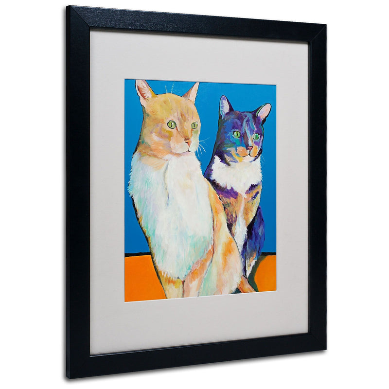 Trademark Fine Art Pat Saunders 'Dos Amores' Matted Art Black Frame 16x20 Inches