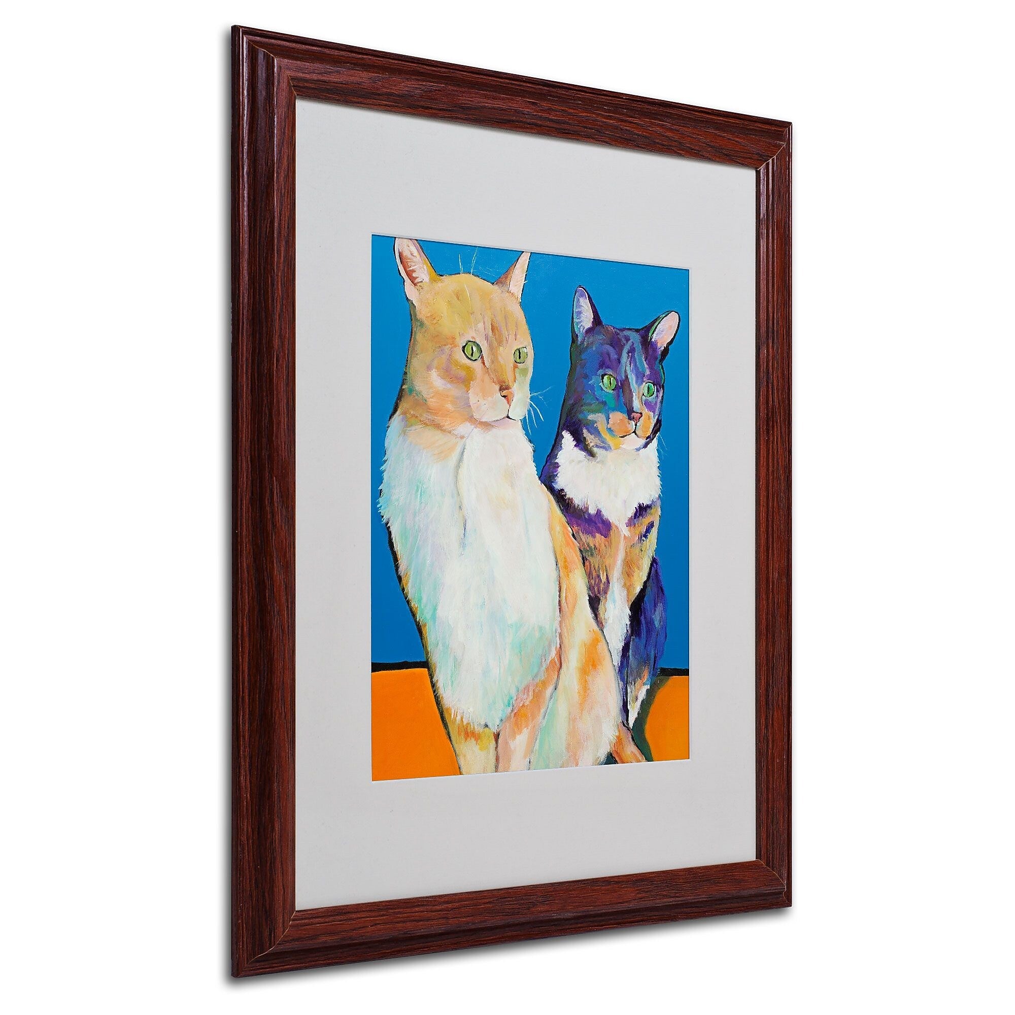 Pat Saunders 'Dos Amores' Matted Framed Art - 16x20 Inches - Wood Frame
