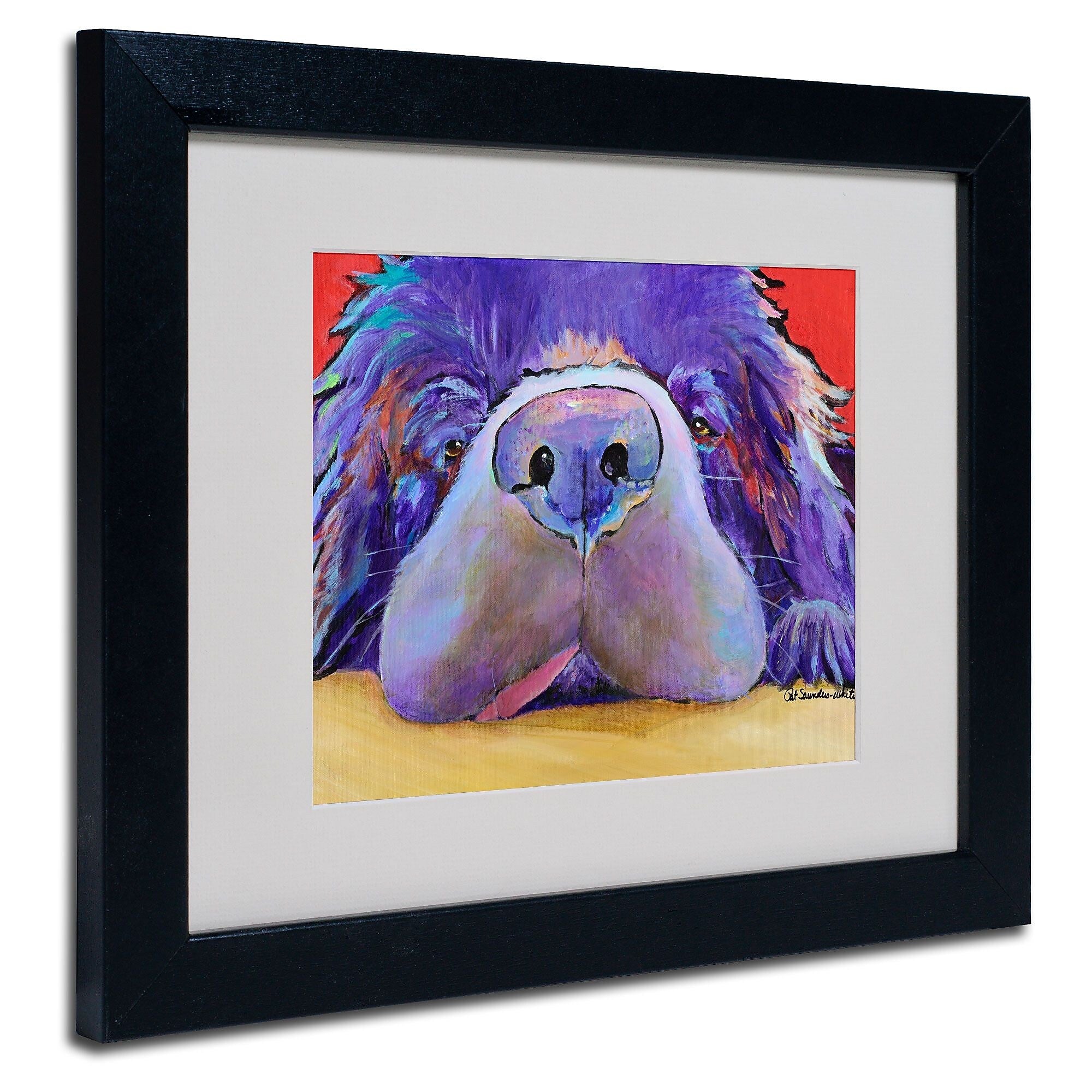 Trademark Fine Art Pat Saunders 'Graysea' Matted Art Black Frame 11x14 Inches