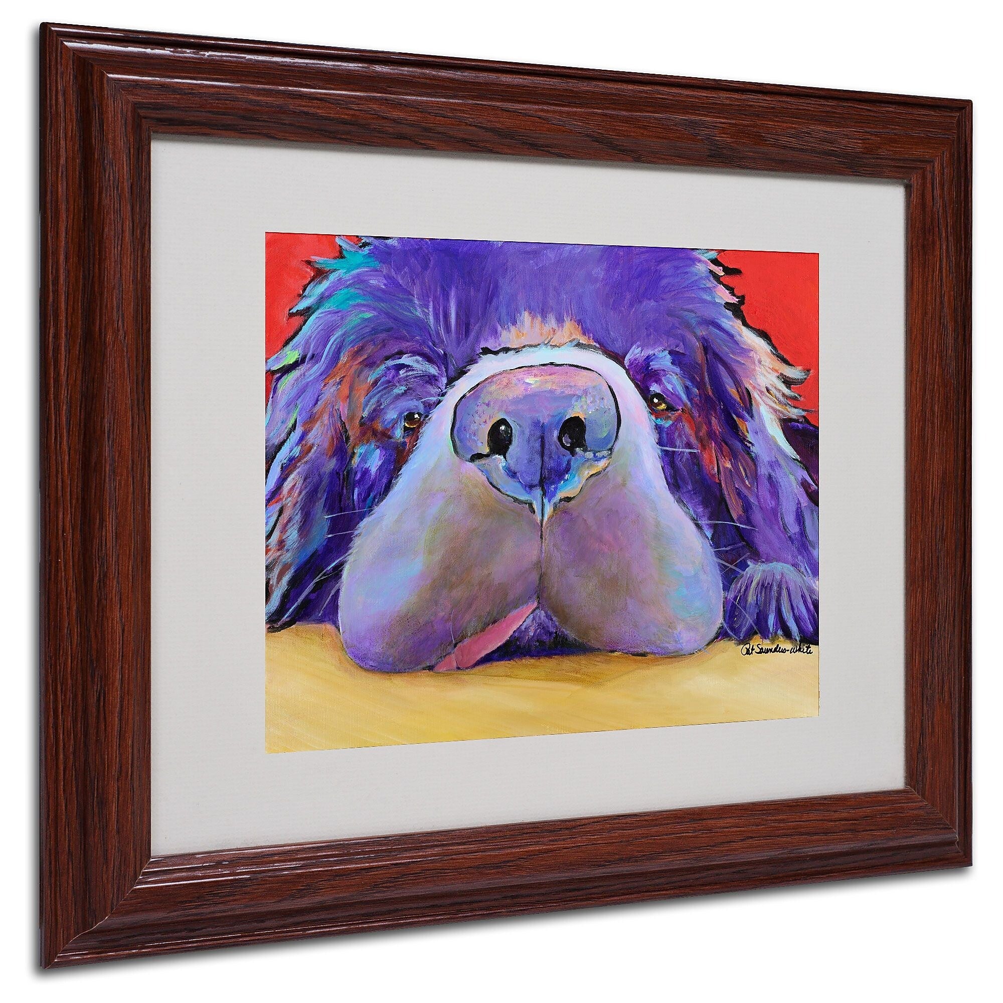 Pat Saunders 'Graysea' Matted Framed Art - 11x14 Inches - Wood Frame