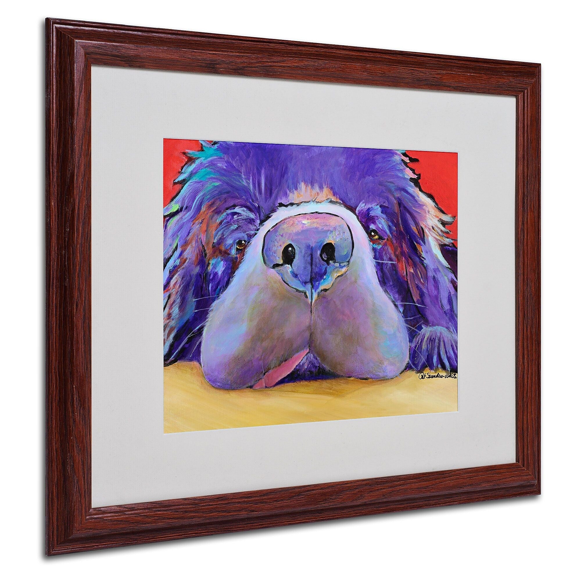 Pat Saunders 'Graysea' Matted Framed Art - 16x20 Inches - Wood Frame