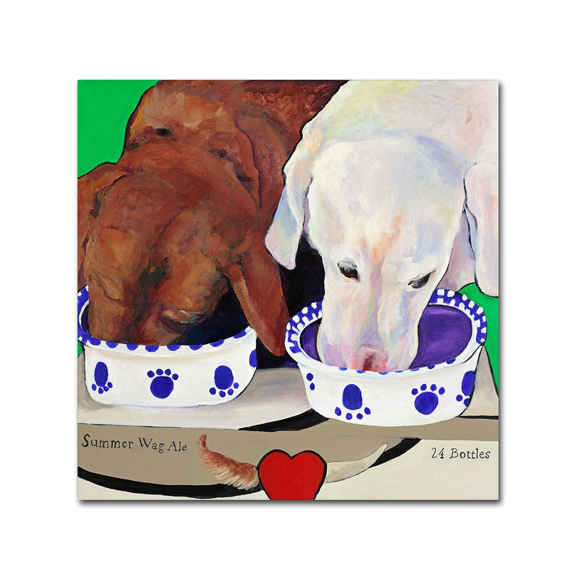 Trademark Fine Art Pat Saunders 'Summer Wag Ale' Canvas Art 35x35 Inches