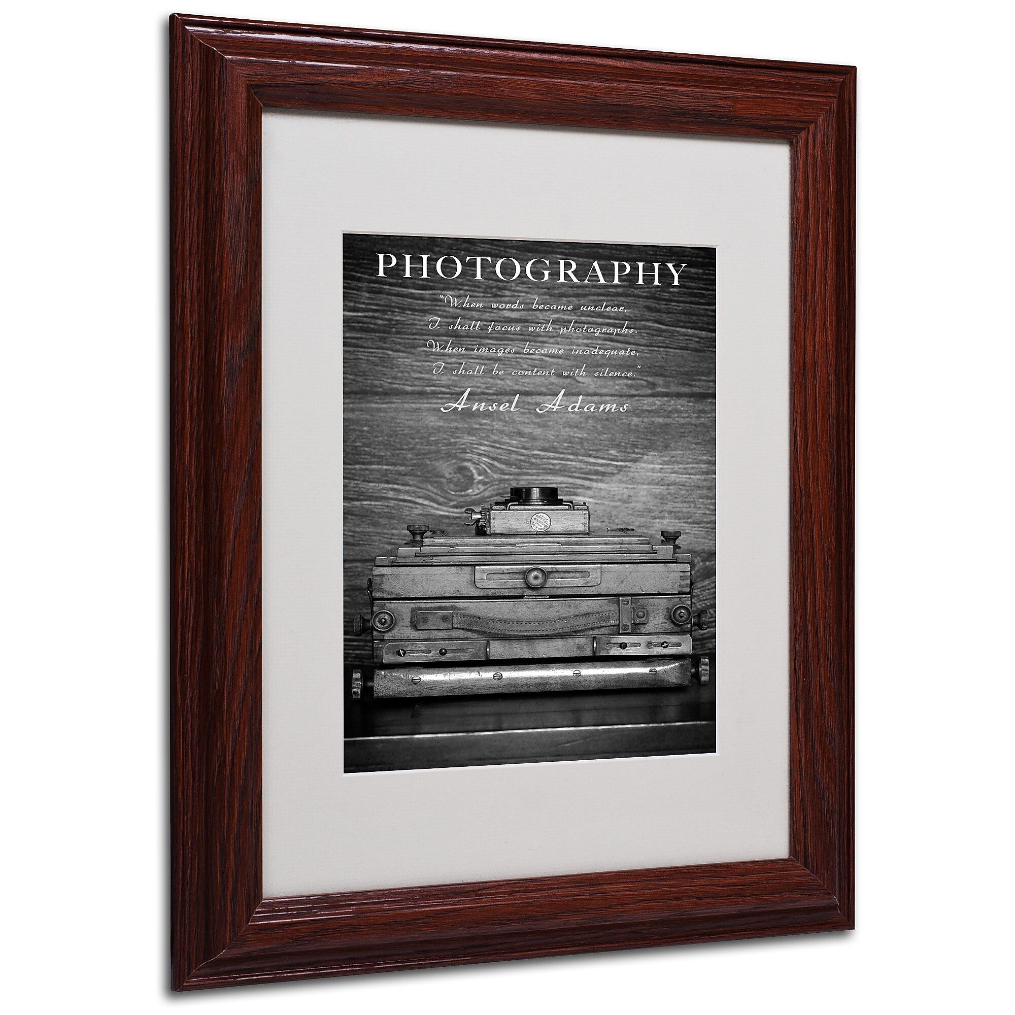 Philippe Sainte-Laudy 'Photography B&W' Matted Framed Art - 11x14 Inches - Wood Frame