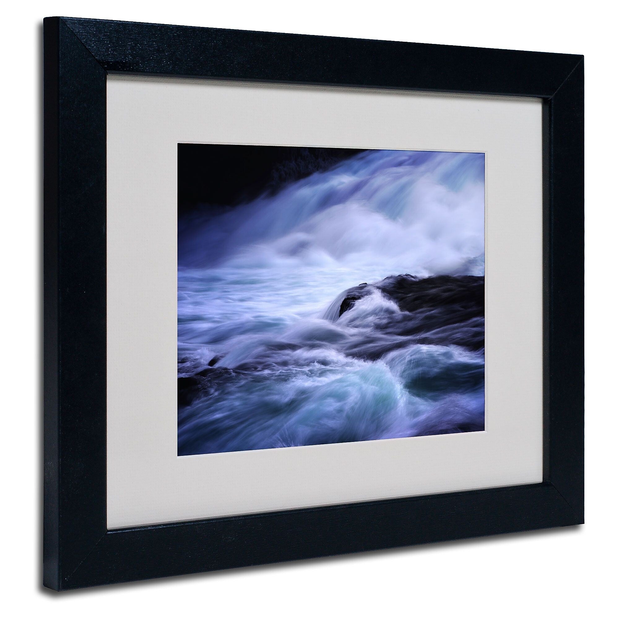Trademark Fine Art Philippe Sainte-Laudy 'Blue Stream' Matted Art Black Frame 11x14 Inches
