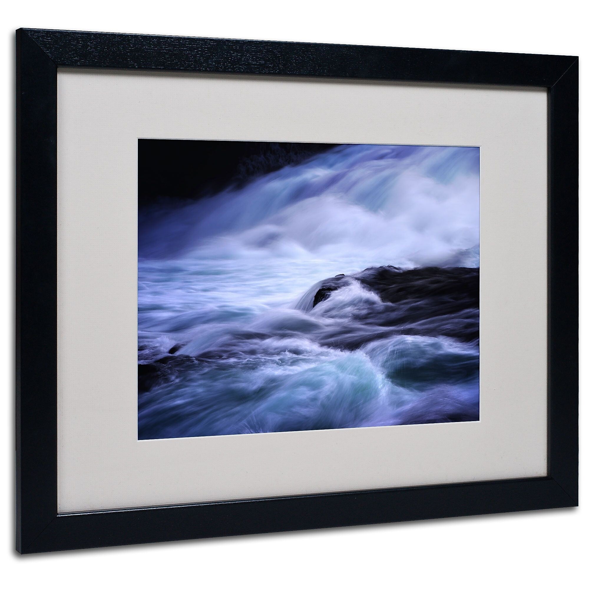 Trademark Fine Art Philippe Sainte-Laudy 'Blue Stream' Matted Art Black Frame 16x20 Inches