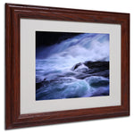 Philippe Sainte-Laudy 'Blue Stream' Matted Framed Art - 11x14 Inches - Wood Frame