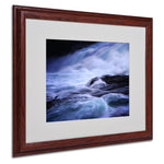 Philippe Sainte-Laudy 'Blue Stream' Matted Framed Art - 16x20 Inches - Wood Frame