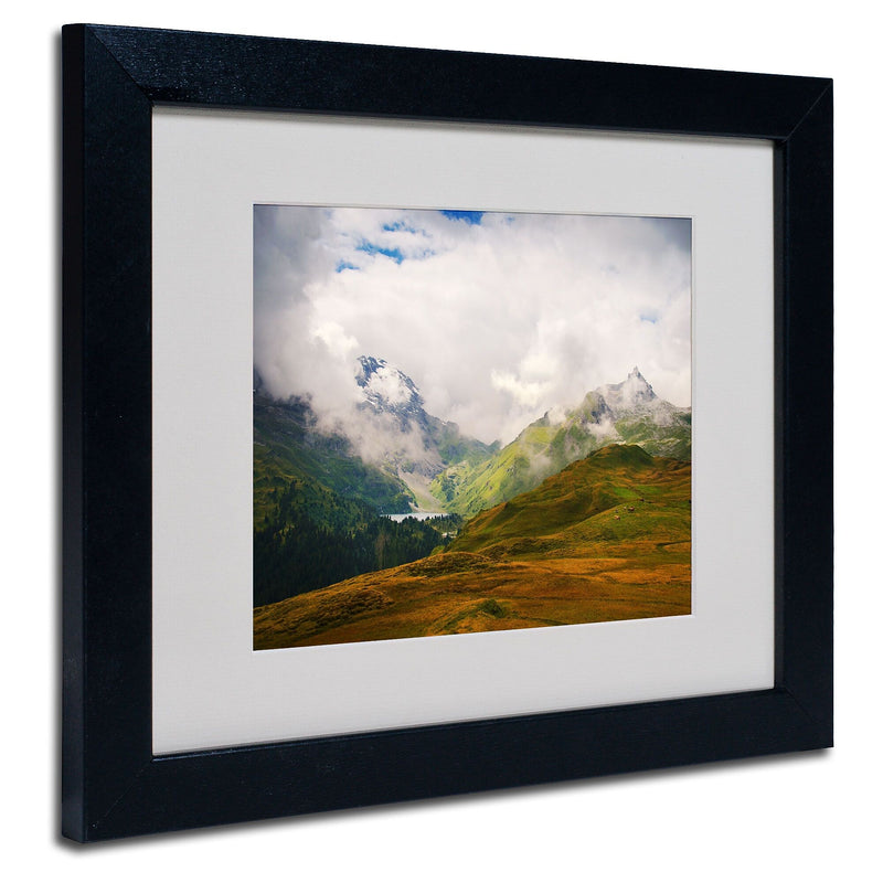 Trademark Fine Art Philippe Sainte-Laudy 'Peaceful Switzerland' Matted Black Frame 11x14 Inches