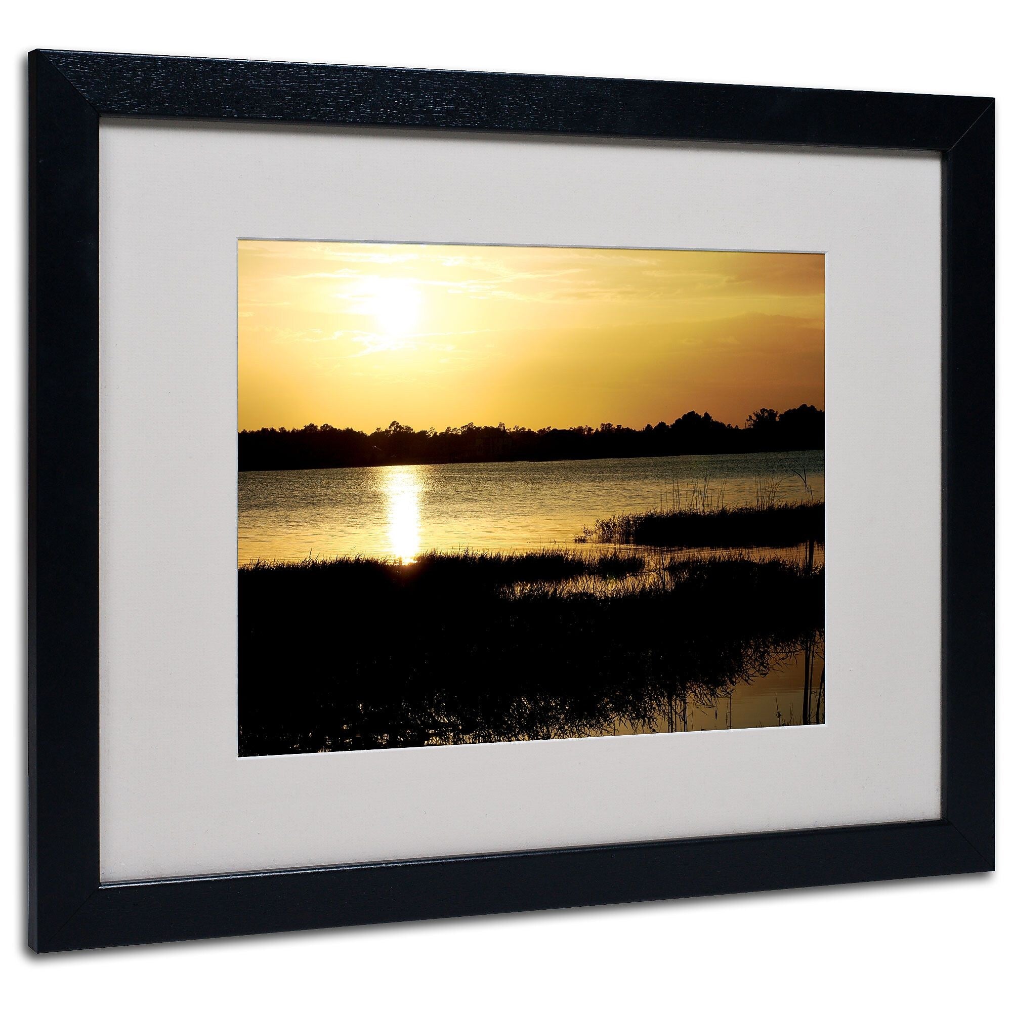 Trademark Fine Art Patty Tuggle 'End of the Day' Matted Art Black Frame 16x20 Inches
