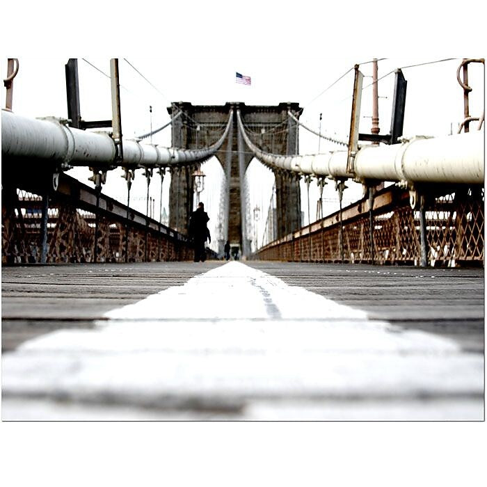 Trademark Fine Art Yale Gurney 'Brooklyn Bridge' Canvas Art 16x19 Inches (YG5931-C1619GG)