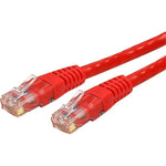 StarTech 50' Cat 6 Molded RJ45 UTP Gigabit Cat6 Patch Cable, Red