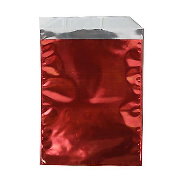 JAM Paper 6.25 x 7.875 Open End Foil Envelopes with Self-Adhesive Closure, Red, 100/Pack (01323272B)
