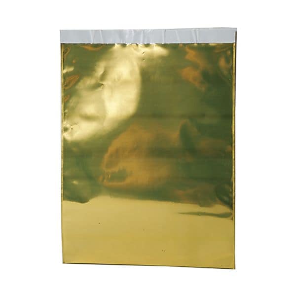 JAM Paper 9 x 12 Open End Foil Envelopes with Self-Adhesive Closure, Gold, 100/Pack (01323291B)