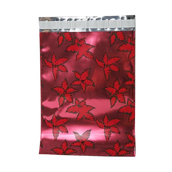 JAM Paper 9 x 12 Open End Foil Envelopes with Self-Adhesive Closure, Red Holly, 25/Pack (1333313)