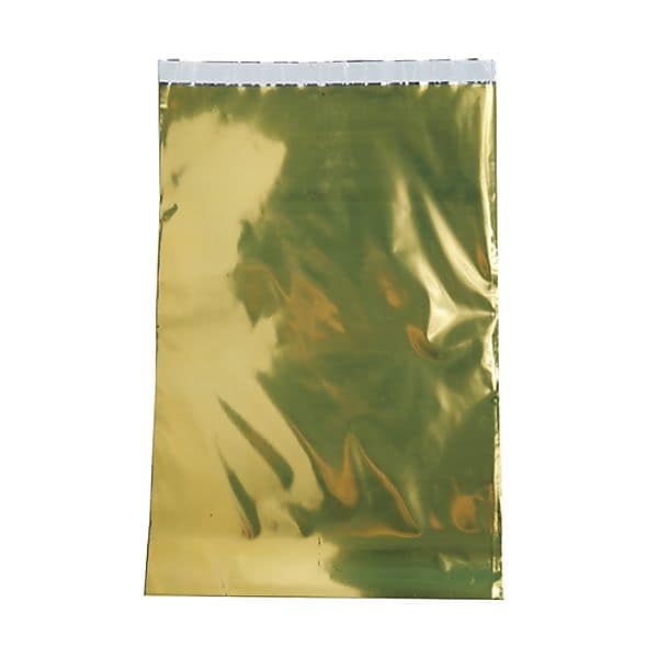 JAM Paper 12 x 18 Open End Foil Envelopes with Self-Adhesive Closure, Gold, 25/Pack (1323297)