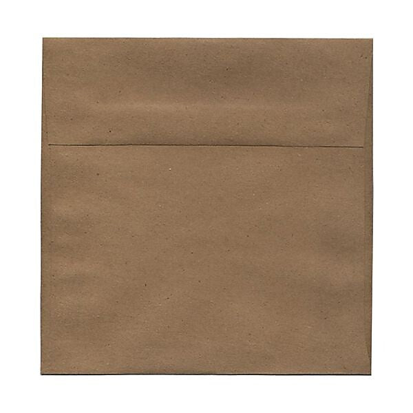 JAM Paper 8.5 x 8.5 Kraft Square Invitation Envelopes, Brown Kraft Paper Bag, Bulk 1000/Carton (LEKR505B)