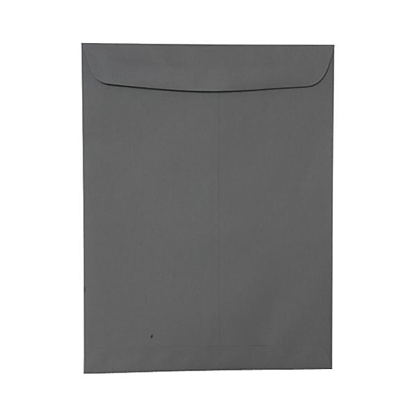 JAM Paper Catalog Envelope, 9" x 12", Dark Grey, 10/Pack (21285783B)