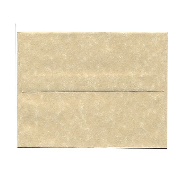 JAM Paper A2 Parchment Invitation Envelopes, 4.375 x 5.75, Brown Recycled, 25/Pack (53447)