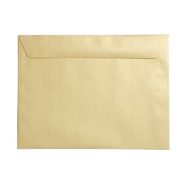 JAM Paper 9 x 12 Metallic Booklet Envelopes, Stardream Gold, Bulk 1000/Carton (v018321B)