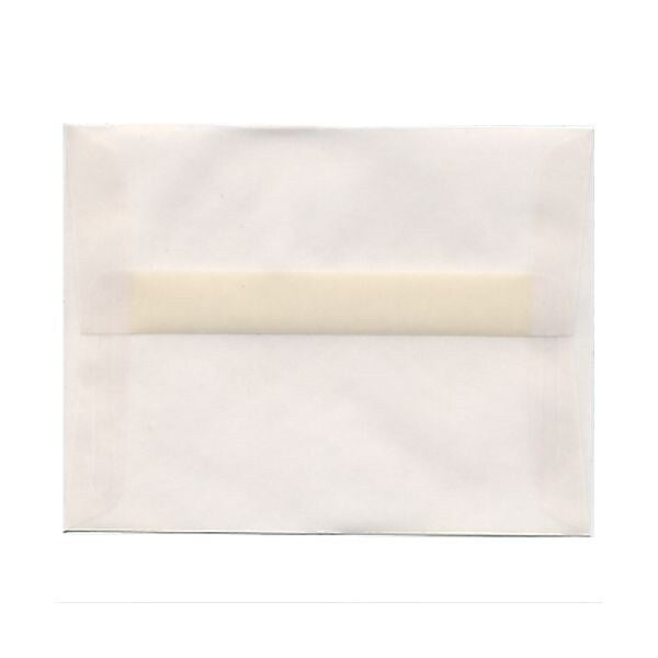 JAM Paper A2 Translucent Vellum Invitation Envelopes, 4.375 x 5.75, Clear, 25/Pack (53794)