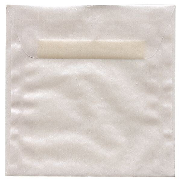 JAM Paper 6 x 6 Square Translucent Vellum Invitation Envelopes, Platinum Silver, 25/Pack (PACV576)