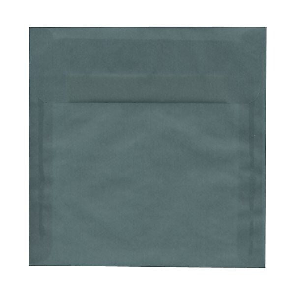 JAM Paper 8.5 x 8.5 Square Translucent Vellum Invitation Envelopes, Ocean Blue, 25/Pack (PACV532)