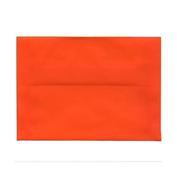 JAM Paper 4Bar A1 Translucent Vellum Invitation Envelopes, 3.625 x 5.125, Orange, 25/Pack (1591617)