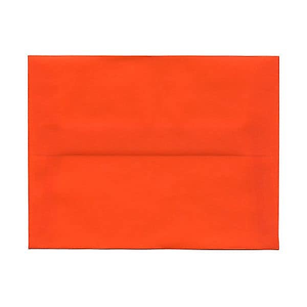 JAM Paper A2 Translucent Vellum Invitation Envelopes, 4.375 x 5.75, Orange, 25/Pack (PACV619)
