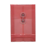 JAM Paper Plastic Filing Envelope with Button & String Closure, Pink, 12/Pack (473B1PI)