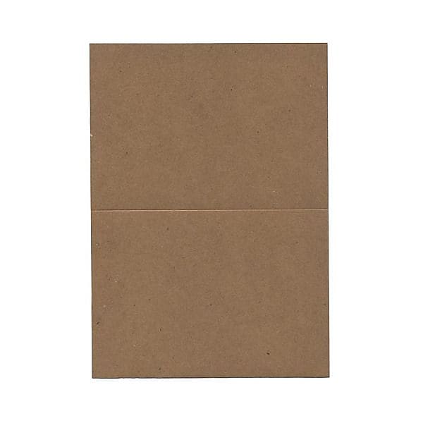 JAM Paper® Blank Foldover Cards, A7 Size, 5 x 6 5/8, 60lb Brown Kraft Recycled, 500/Pack (530910832B)