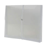 JAM Paper® Plastic Envelope with Elastic Band Closure, 9.75 x 13 with 2.625 Inch Expansion, Clear, Sold Individually (218E25CL)