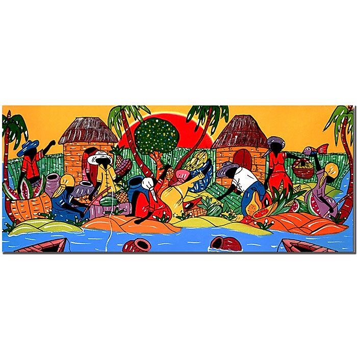 Trademark Fine Art Caribbean Armory-Ready to Hang Art 14x32 Inches