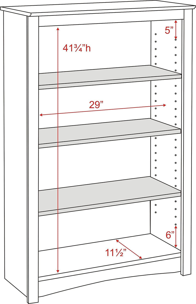 Prepac™ 4 Shelf Bookcase, Espresso