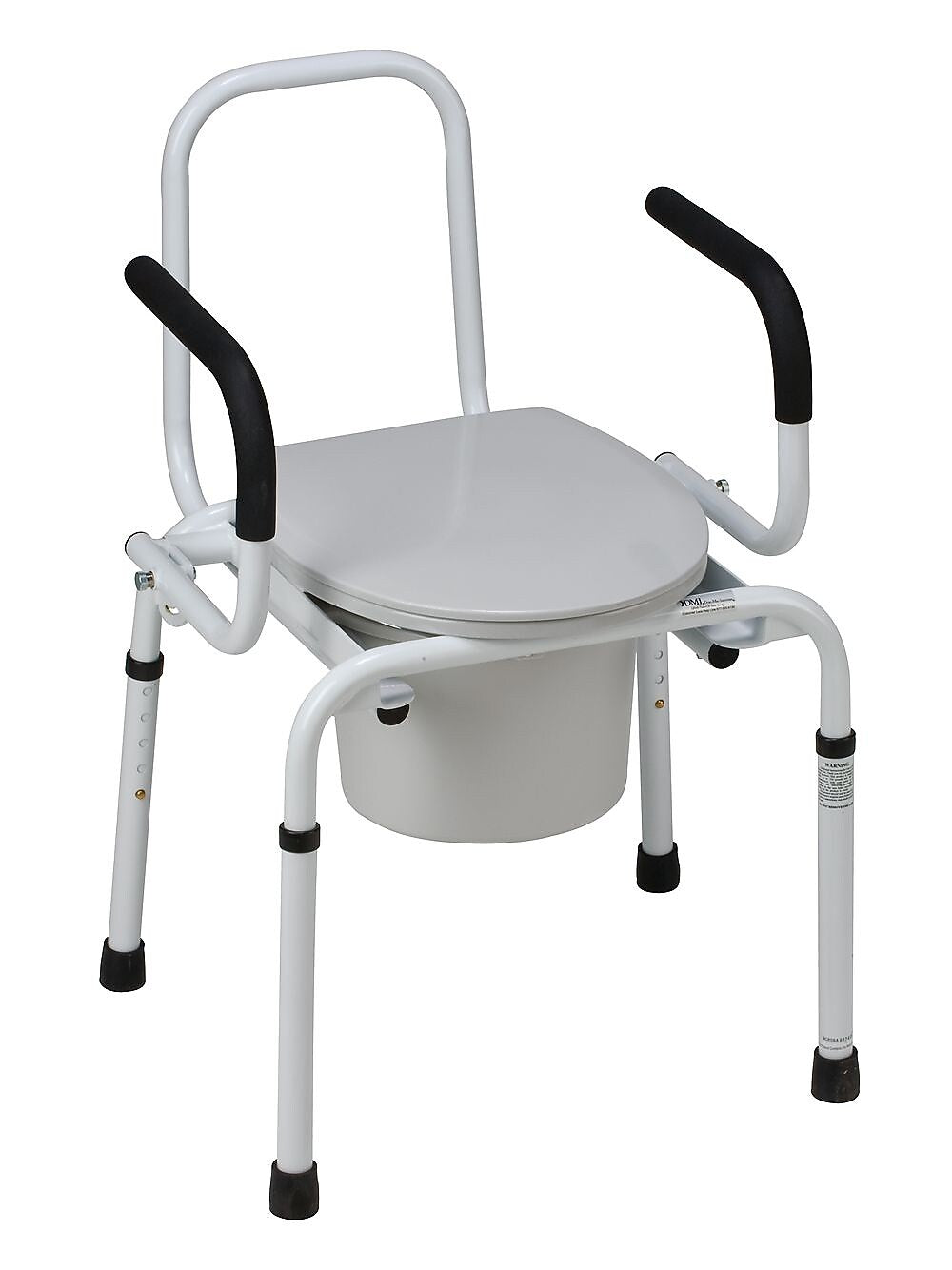 DMI® 250 lbs. Drop-Arm Steel Commode, Gray
