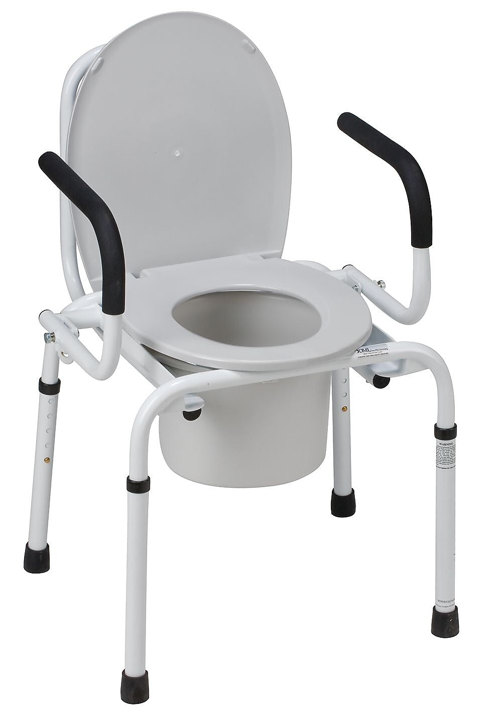 DMI® 250 lbs. Drop-Arm Steel Commode, Gray