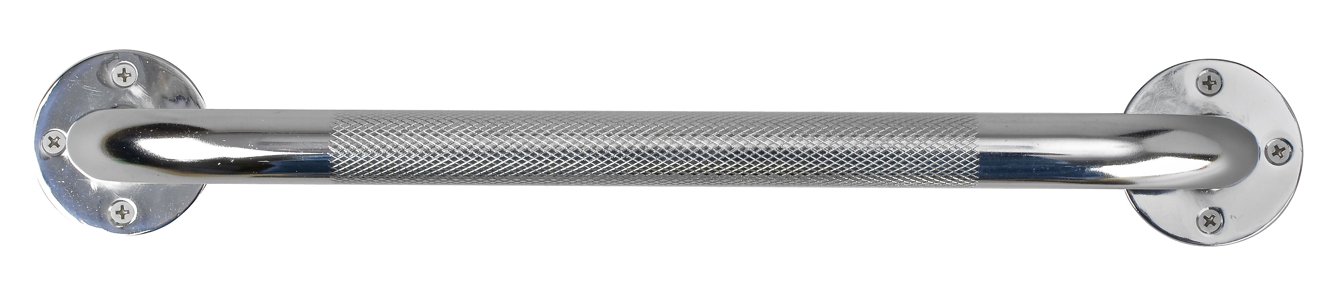 DMI® 16" Institutional Steel Knurled Grab Bar, Silver