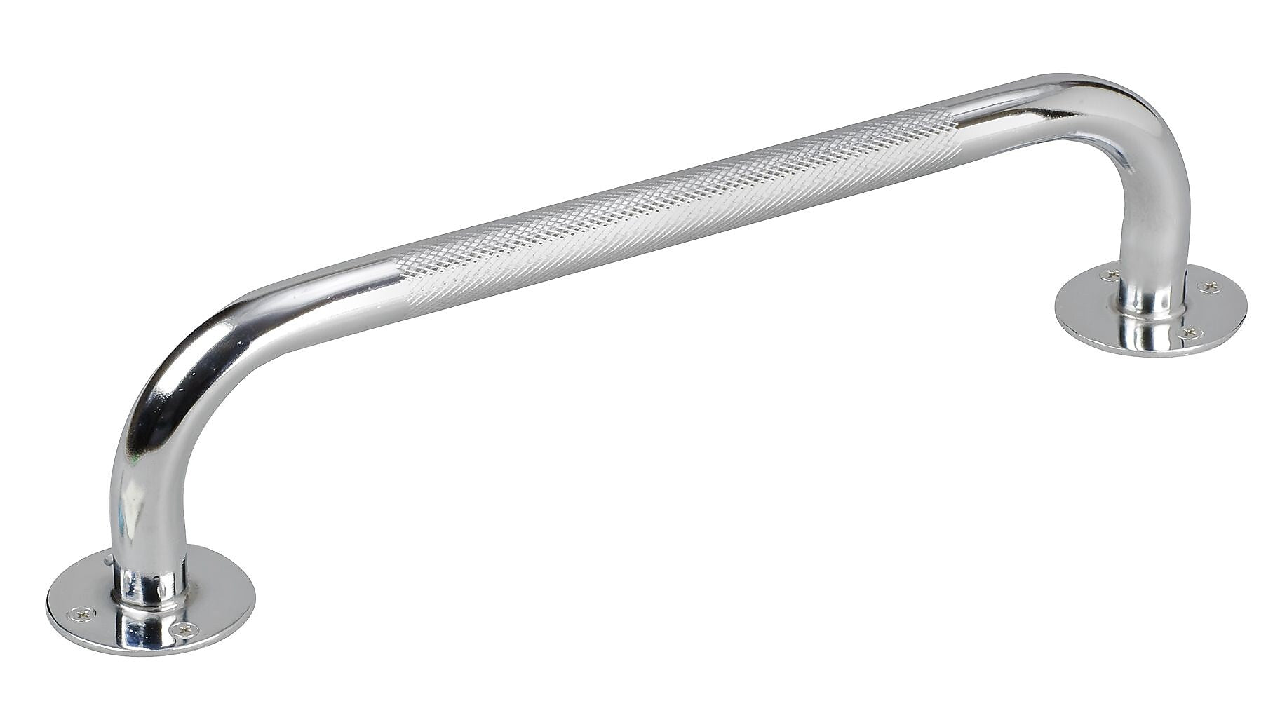 HealthSmart™ 16" Steel Knurled Grab Bar, Chrome