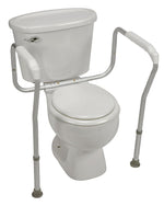 HealthSmart™ 250 lbs. Toilet Safety Adjustable Arm Support With BactiX™, Aluminum