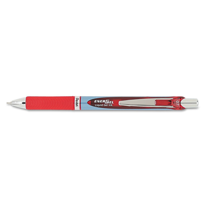 Pentel EnerGel RTX Retractable Liquid Gel Pen, Medium Point, Red Ink (PENBLN77B)