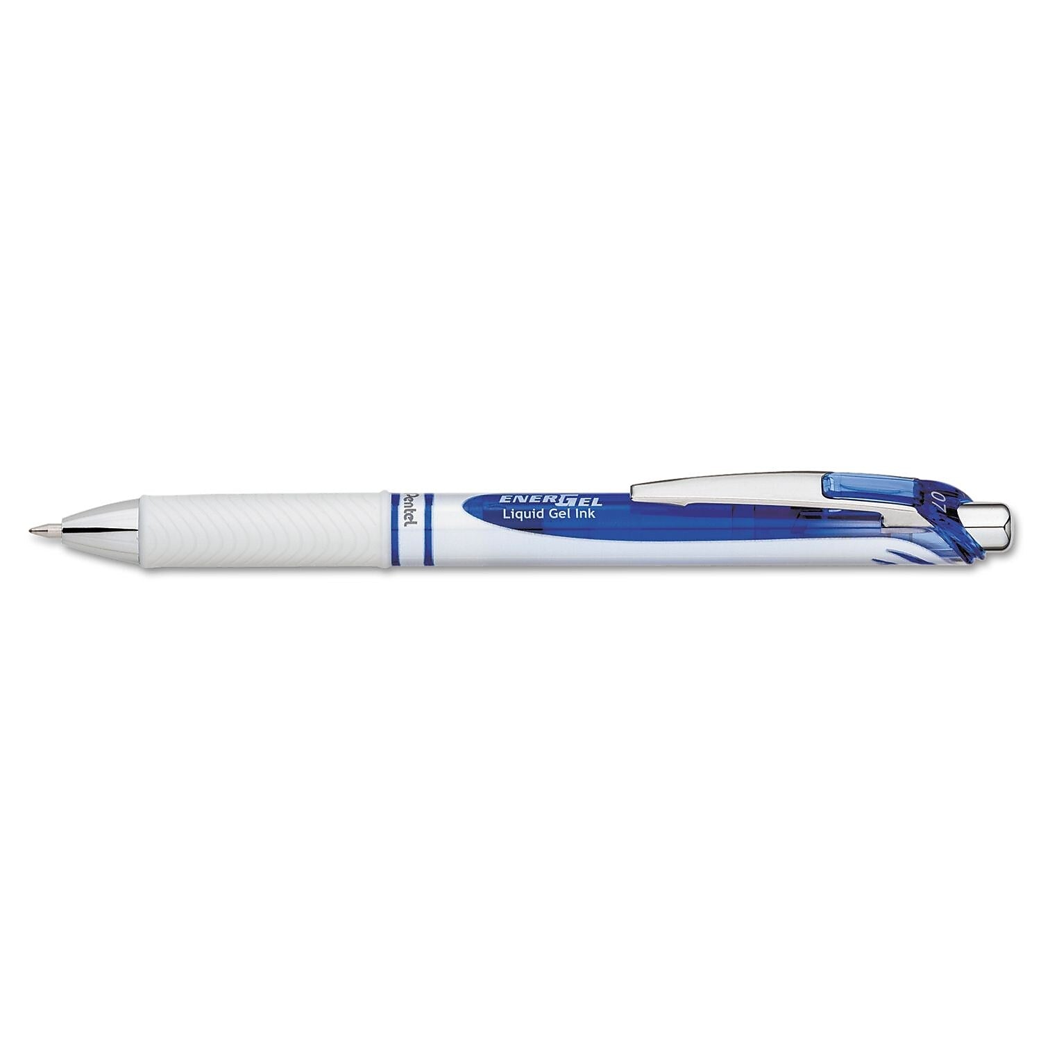 Pentel EnerGel Pearl Retractable Gel Pen, Medium Point, Blue Ink (PENBL77PWC)