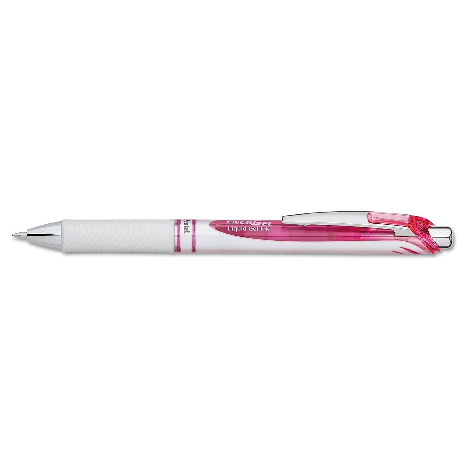 Pentel EnerGel Retractable Gel Pen, 0.7mm, Medium Point, Pink Ink (PENBL77PWP)