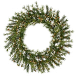 Vickerman 48" Mixed Country Pine Wreath With 220 Tips & 140 Dura-Lit Light, Green