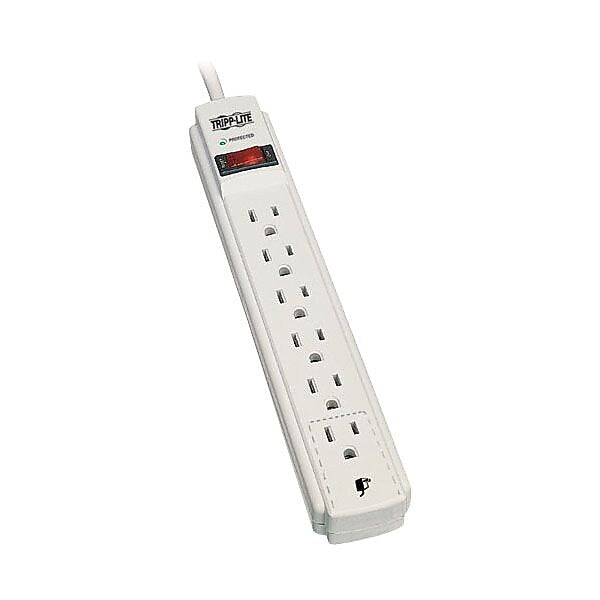 Tripp Lite 6 Outlet Surge Suppressor, 8' Cord, 990 Joules (TLP608)
