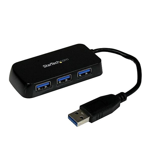 StarTech SuperSpeed 4-Port USB 3.0 Hub, Black (RV7816)